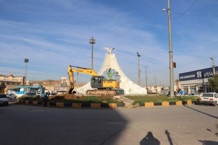 آغاز اصلاح هندسی و بازسازی میدان بانک ملی (جانباز)