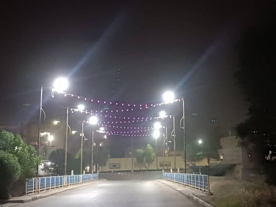 اجرای نورپردازی پل‌های چمران و هشت‌بنگله در مسجدسلیمان