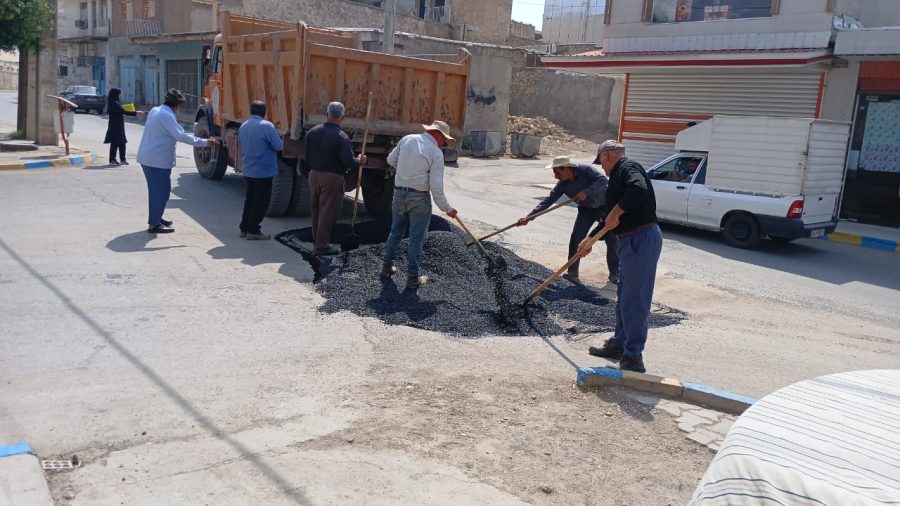 بهسازی معابر نفتون و سرکوره‌ها با دستور شهردار کلید خورد