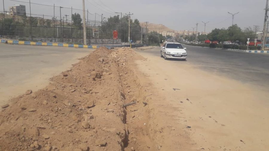آغاز عملیات نخاله‌برداری و زیرسازی نوار حفاری جنب آتش‌نشانی نفتک حدفاصل گلزار شهدای گمنام