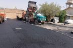 اجرای عملیات آسفالت محوطه مرکز بهداشت منطقه سالور توسط شهرداری مسجدسلیمان