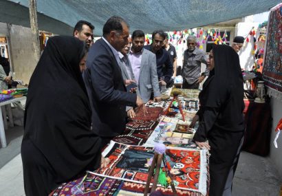 افتتاح روستا بازار و نمایشگاه صنایع دستی در مسجدسلیمان با حضور مسئولان استانی و شهرستانی