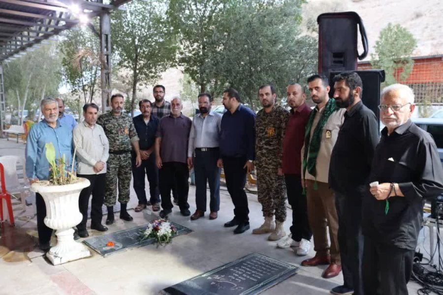 چهلمین سالگرد خبرنگار شهید اکبر قاسمی پور در گلزار فتح الفتوح کلگه مسجدسلیمان برگزار شد