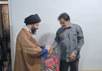 دیدار حجت الاسلام موسوی امام جمعه مسجدسلیمان با خانواده شهیدان موسوی‌فرهادی و محمد حسینی‌فر