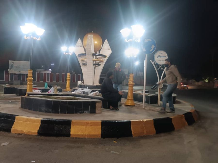 تداوم عملیات بازسازی در میدان خبرنگار مسجدسلیمان