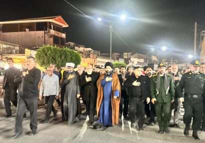 برگزاری آئین باشکوه تشییع  و شام غریبان حضرت فاطمه زهرا سلام‌الله‌علیها در مسجدسلیمان