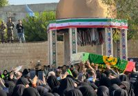 مردم مسجدسلیمان با شکوهی تاریخی شهید گمنام را بدرقه کردند + تصاویر
