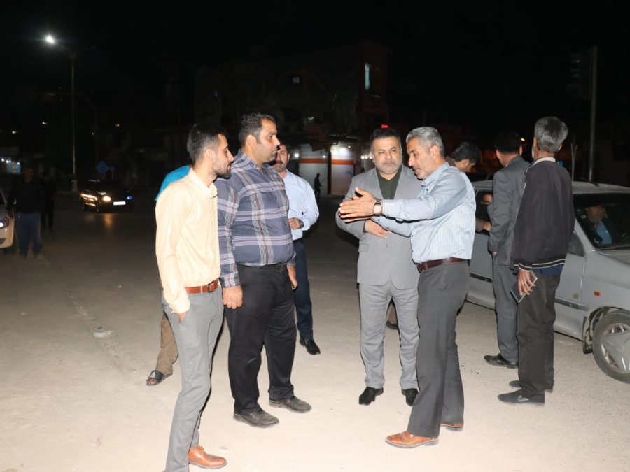 بازدید شهردار مسجدسلیمان از روند اجرای پروژه تعریض میدان نمره یک