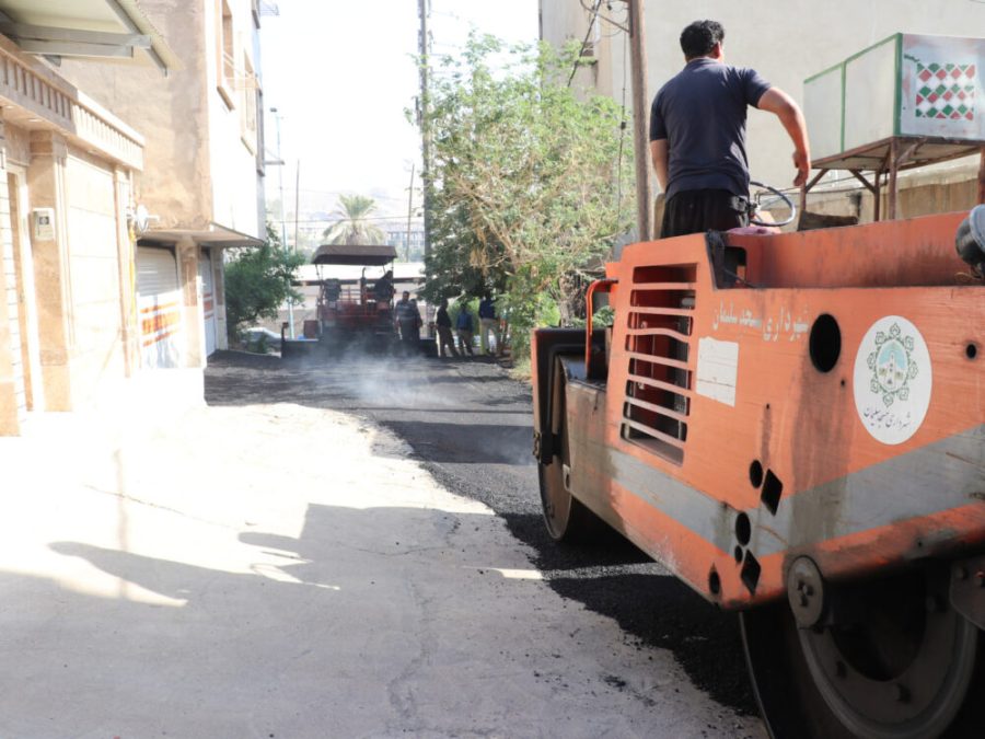 آسفالت و بهسازی معابر در چند نقطه شهری مسجدسلیمان اجرا شد