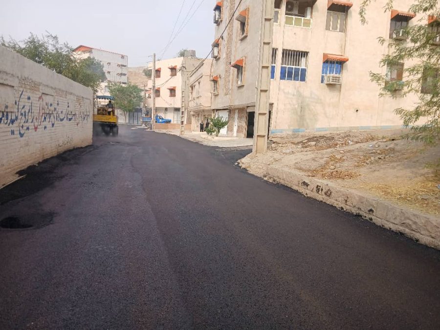 اقدام عمرانی شهرداری مسجدسلیمان در منطقه دره اشکفت با اجرای آسفالت‌ریزی معابر