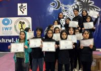 دختران وزنه بردار مسجدسلیمان نایب قهرمان مسابقات استانی