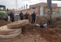 رفع مشکل آبگرفتگی جاده گلف با اقدام جهادی شهرداری مسجدسلیمان