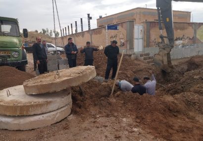 رفع مشکل آبگرفتگی جاده گلف با اقدام جهادی شهرداری مسجدسلیمان