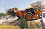 عملیات لایروبی کانال‌های جمع‌آوری آب‌های سطحی در محور اصلی نفتک به ریل‌وی