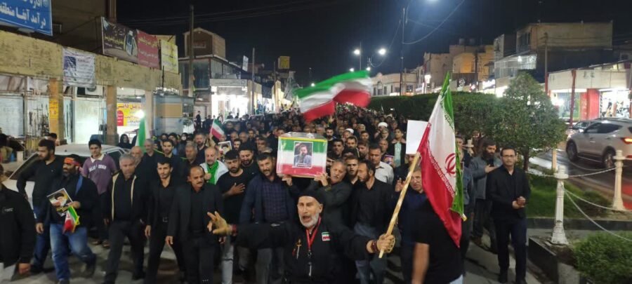 تشییع باشکوه شهید صادق اسدی در مسجدسلیمان