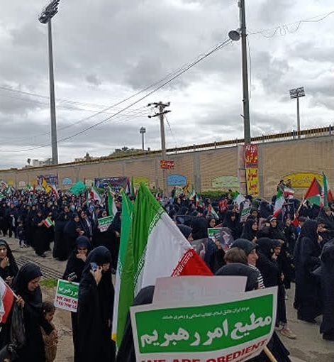 خروش مردم مسجدسلیمان در راهپیمایی روز قدس+تصاویر