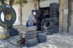 اجرای طرح جمعآوری لاستیکهای فرسوده در سطح شهر مسجدسلیمان