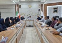 برگزاری نشست صمیمانه فرماندار شهرستان مسجدسلیمان با کارکنان فرمانداری