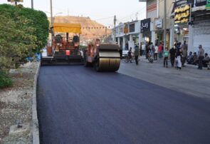 عملیات آسفالت خیابان آزادی آغاز شد