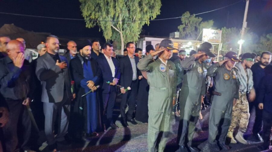 استقبال باشکوه مردم مسجدسلیمان از پیکر مطهر شهید تازه‌تفحص‌شده حسین حوریان