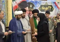 تجلیل از پرستاران و نخبگان کنکور در آیین نماز جمعه مسجدسلیمان